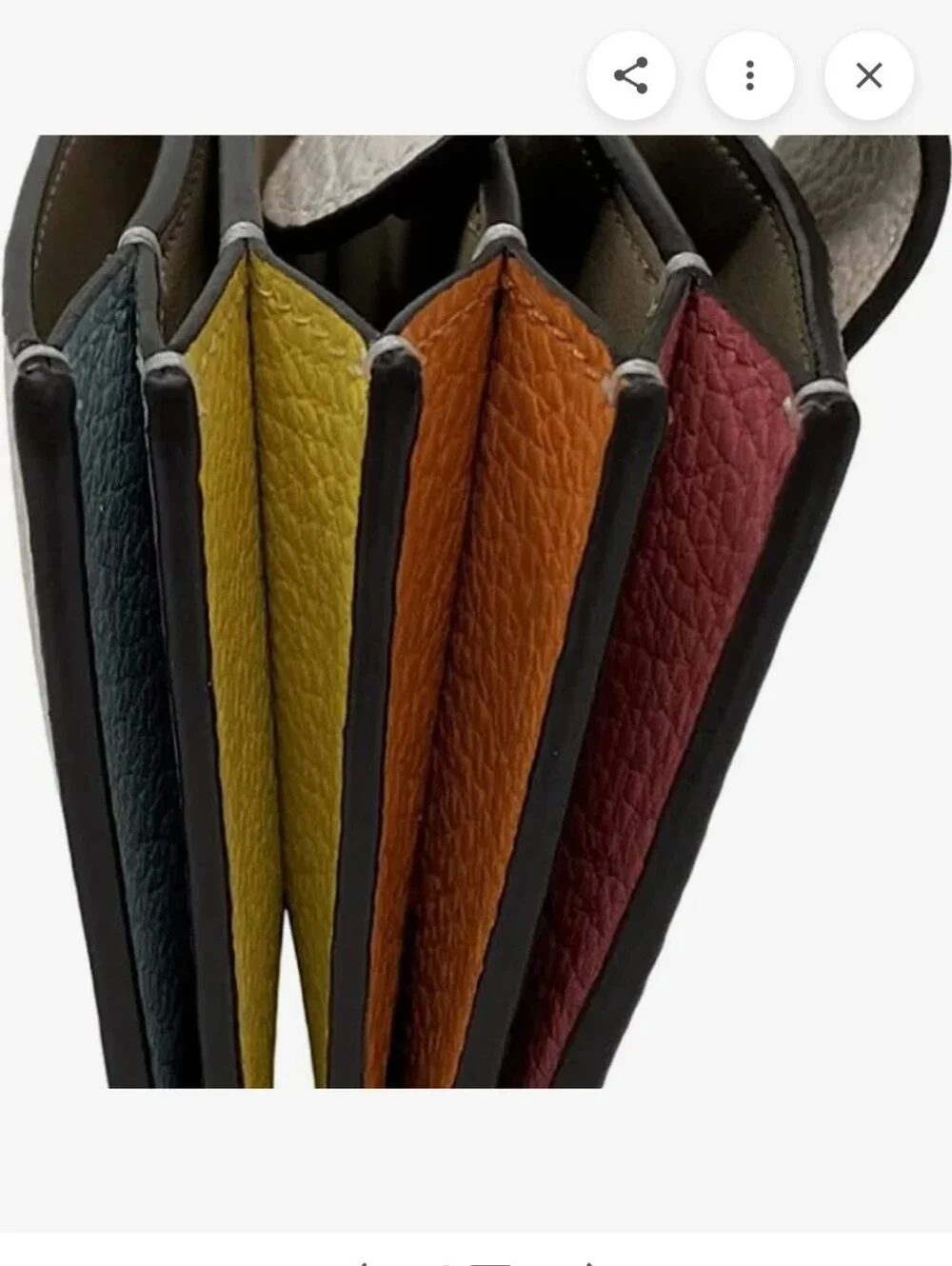 Coach Accordion Colorblock Card Case in Pink, Orange, Yellow, Blue, Brown
